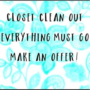 Make an offer! All clothing must go!